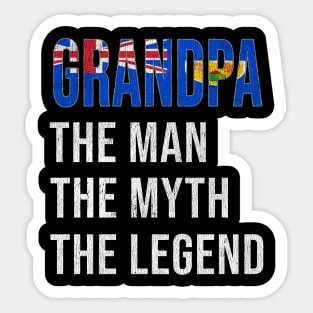 Grand Father Turks And Caicos Grandpa The Man The Myth The Legend - Gift for Turks And Caicos Dad With Roots From  Turks And Caicos Sticker